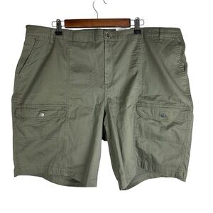 Karen Scott High Rise Cargo Shorts Women's 20W Olive Sprig Green NEW
